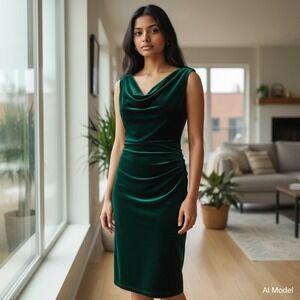 sachin and babi light blue dress Adrianna Papell HALTER DRAPED VELVET GOWN - Occasion wear - bordeaux
